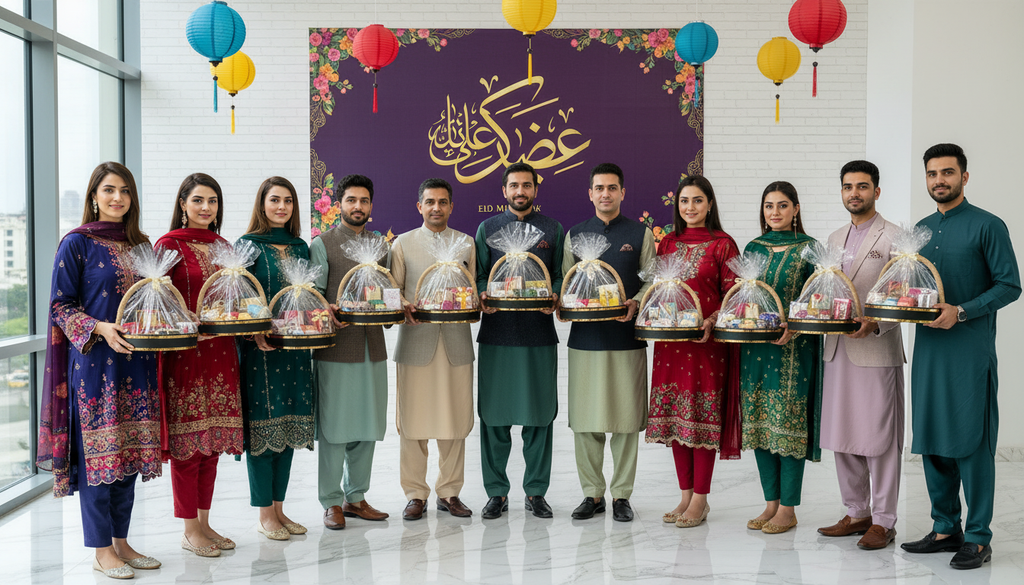 Boxify - Luxury Eid Mubarak Gift Basket & Dates, Chocolates & Fragrance