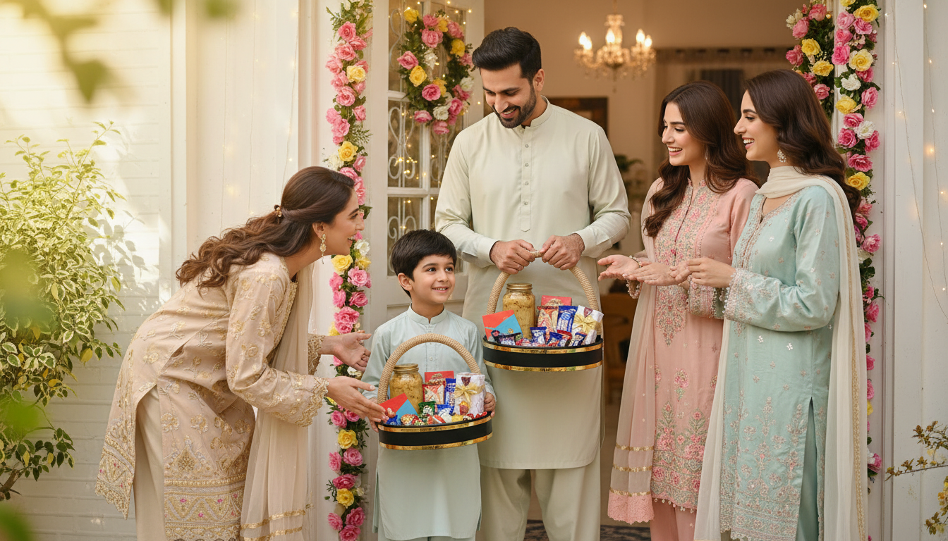 Boxify - Luxury Eid Mubarak Gift Basket & Dates, Chocolates & Fragrance